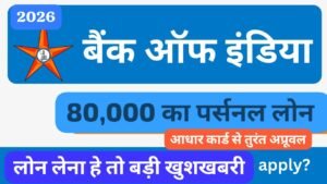 बैंक ऑफ इंडिया पर्सनल लोन 2026